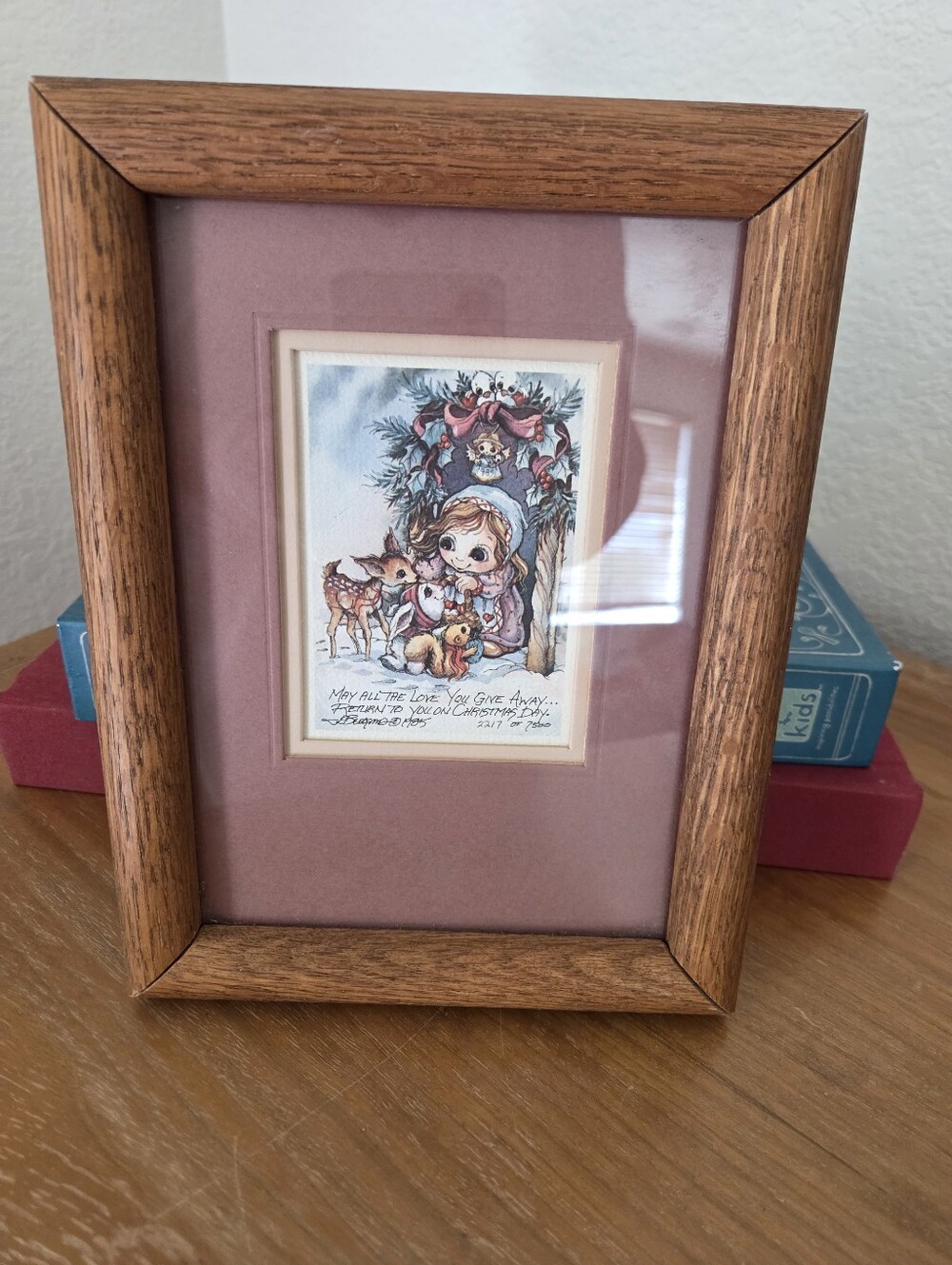 Jody Bergsma Ltd Edition Lithograph Print Framed In Oak 1985